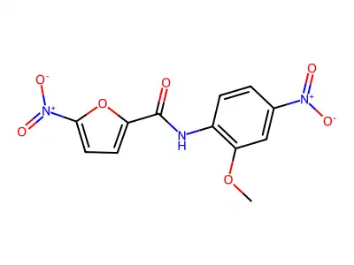 N-(2-methoxy-4-nitrophenyl)-5-nitrofuran-2-carboxamide structure