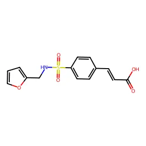 3-{4-[(Furan-2-ylmethyl)sulfamoyl]phenyl}prop-2-enoic acid structure