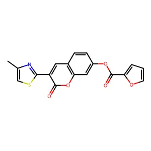 3-(4-methylthiazol-2-yl)-2-oxo-2H-chromen-7-yl furan-2-carboxylate structure