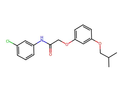 N-(3-chlorophenyl)-2-[3-(2-methylpropoxy)phenoxy]acetamide structure