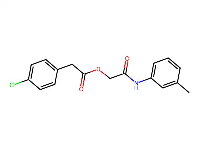 [2-(3-Methylanilino)-2-oxoethyl] 2-(4-chlorophenyl)acetate structure