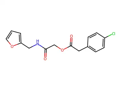 {[(Furan-2-yl)methyl]carbamoyl}methyl 2-(4-chlorophenyl)acetate structure