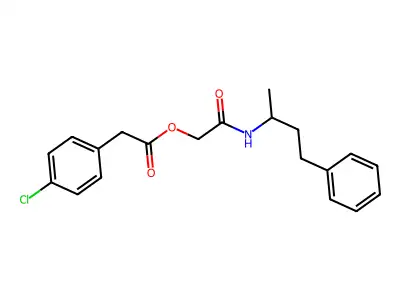 [(4-Phenylbutan-2-yl)carbamoyl]methyl 2-(4-chlorophenyl)acetate structure
