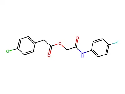 [(4-Fluorophenyl)carbamoyl]methyl 2-(4-chlorophenyl)acetate structure