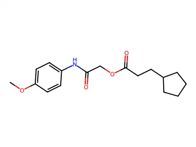 [(4-Methoxyphenyl)carbamoyl]methyl 3-cyclopentylpropanoate structure
