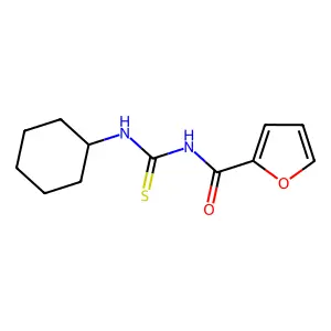 N-(cyclohexylcarbamothioyl)furan-2-carboxamide structure