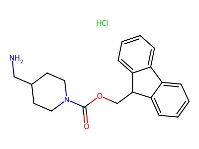 (9H-fluoren-9-yl)methyl 4-(aminomethyl)piperidine-1-carboxylate hydrochloride structure