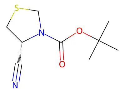 (R)-4-Cyano-thiazolidine-3-carboxylic acid tert-butyl ester structure