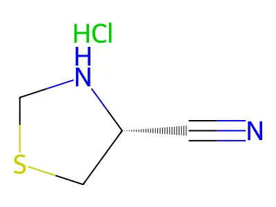 (4R)-1,3-thiazolidine-4-carbonitrile hydrochloride structure