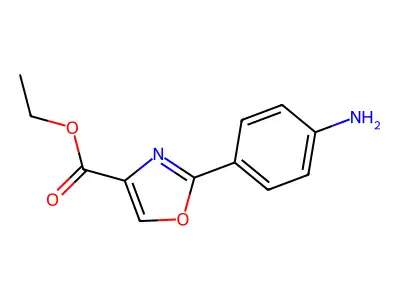 Ethyl 2-(4-aminophenyl)-1,3-oxazole-4-carboxylate structure