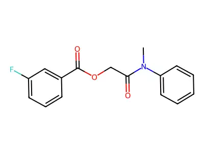 [2-(N-methylanilino)-2-oxoethyl] 3-fluorobenzoate structure