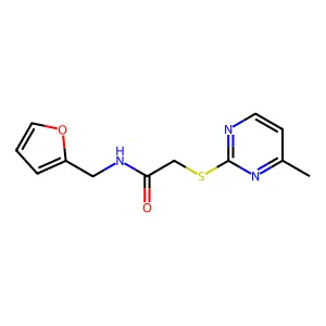 N-[(furan-2-yl)methyl]-2-[(4-methylpyrimidin-2-yl)sulfanyl]acetamide structure