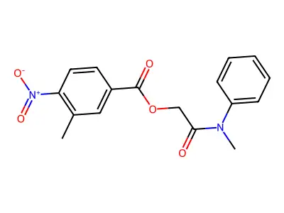 [2-(N-methylanilino)-2-oxoethyl] 3-methyl-4-nitrobenzoate structure