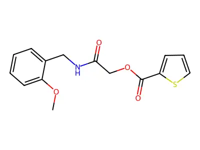 [2-[(2-Methoxyphenyl)methylamino]-2-oxoethyl] thiophene-2-carboxylate structure