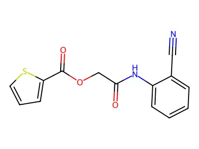 [2-(2-Cyanoanilino)-2-oxoethyl] thiophene-2-carboxylate structure
