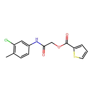 [2-(3-Chloro-4-methylanilino)-2-oxoethyl] thiophene-2-carboxylate structure