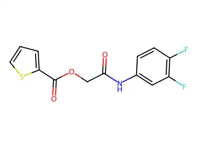 [2-(3,4-Difluoroanilino)-2-oxoethyl] thiophene-2-carboxylate structure