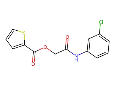 [2-(3-Chloroanilino)-2-oxoethyl] thiophene-2-carboxylate structure