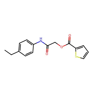 Thiophene-2-carboxylic acid (4-ethyl-phenylcarbamoyl)-methyl ester structure