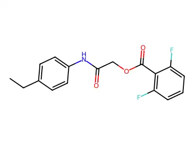 [2-(4-Ethylanilino)-2-oxoethyl] 2,6-difluorobenzoate structure
