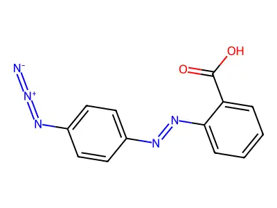 Benzoic acid, 2-[2-(4-azidophenyl)diazenyl]- structure