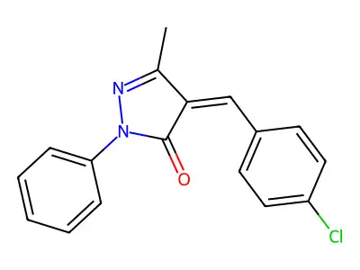 4-[(4-Chlorophenyl)methylene]-5-methyl-2-phenyl-pyrazol-3-one structure