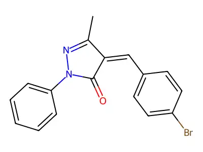 (4Z)-4-[(4-Bromophenyl)methylene]-2,4-dihydro-5-methyl-2-phenyl-3H-pyrazol-3-one structure