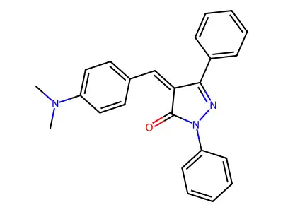 4-((4-(Dimethylamino)phenyl)methylene)-1,3-diphenyl-2-pyrazolin-5-one structure