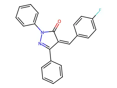4-[(4-Fluorophenyl)methylidene]-2,5-diphenylpyrazol-3-one structure