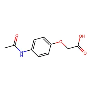 4-Acetaminophenoxyacetic acid structure