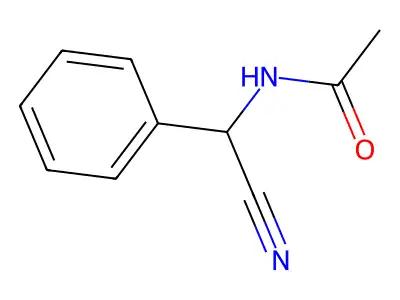 N-(Cyanophenylmethyl)acetamide structure