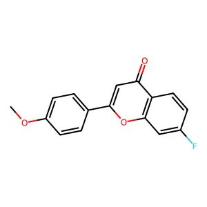7-fluoro-2-(4-methoxyphenyl)-4H-chromen-4-one structure