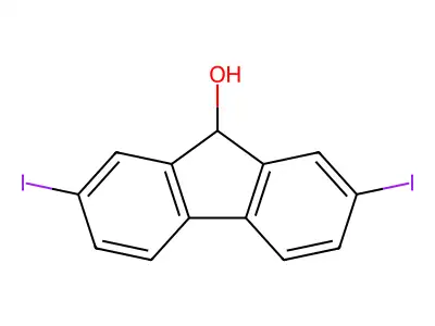 2,7-Diiodo-9H-fluoren-9-OL structure