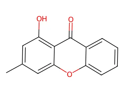 1-Hydroxy-3-methylxanthen-9-one structure