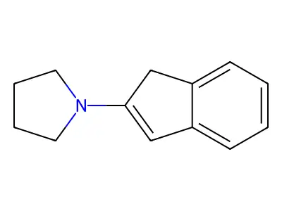 1-(1H-inden-2-yl)pyrrolidine structure