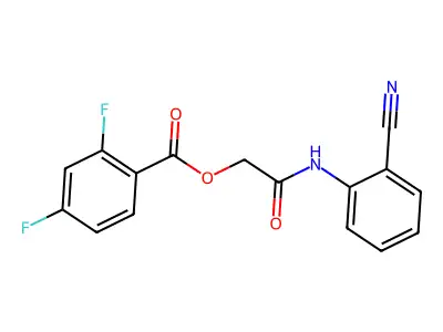 [2-(2-Cyanoanilino)-2-oxoethyl] 2,4-difluorobenzoate structure