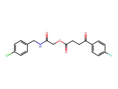 [2-[(4-Chlorophenyl)methylamino]-2-oxoethyl] 4-(4-fluorophenyl)-4-oxobutanoate structure
