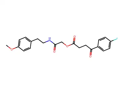 [2-[2-(4-Methoxyphenyl)ethylamino]-2-oxoethyl] 4-(4-fluorophenyl)-4-oxobutanoate structure