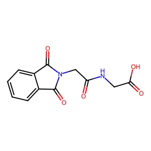 N-((1,3-Dihydro-1,3-dioxo-2H-isoindol-2-yl)acetyl)glycine structure
