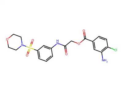 [2-(3-Morpholin-4-ylsulfonylanilino)-2-oxoethyl] 3-amino-4-chlorobenzoate structure
