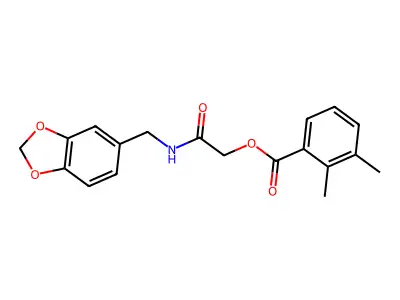 [2-(1,3-Benzodioxol-5-ylmethylamino)-2-oxoethyl] 2,3-dimethylbenzoate structure