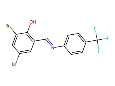 2,4-Dibromo-6-({[4-(trifluoromethyl)phenyl]imino}methyl)benzenol structure