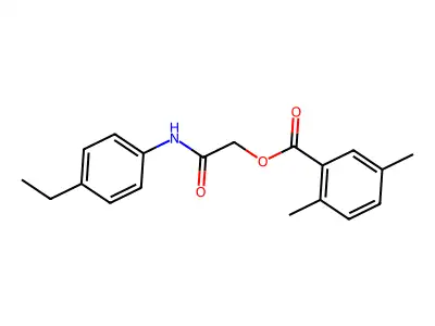 [2-(4-Ethylanilino)-2-oxoethyl] 2,5-dimethylbenzoate structure