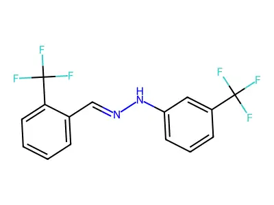 2-(Trifluoromethyl)benzaldehyde 2-[3-(trifluoromethyl)phenyl]hydrazone structure