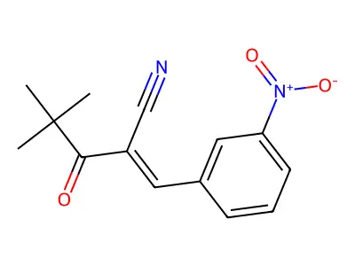2-(2,2-Dimethylpropanoyl)-3-(3-nitrophenyl)prop-2-enenitrile structure