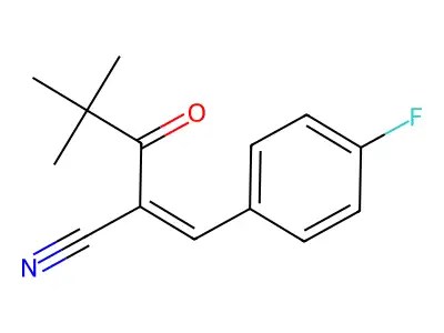 2-(2,2-Dimethylpropanoyl)-3-(4-fluorophenyl)prop-2-enenitrile structure