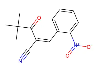 4,4-Dimethyl-2-[(2-nitrophenyl)methylidene]-3-oxopentanenitrile structure