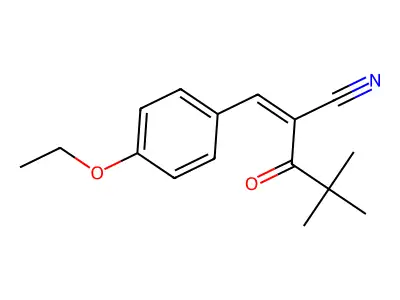 2-[(4-Ethoxyphenyl)methylene]-4,4-dimethyl-3-oxo-pentanenitrile structure
