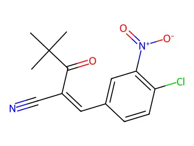 2-(2,2-Dimethylpropanoyl)-3-(4-chloro-3-nitrophenyl)prop-2-enenitrile structure