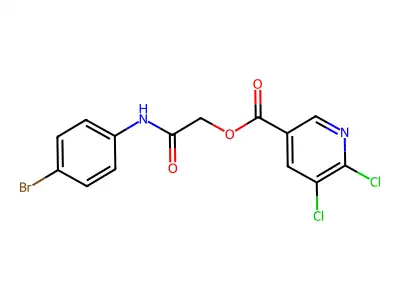[(4-Bromophenyl)carbamoyl]methyl 5,6-dichloropyridine-3-carboxylate structure